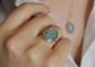 Preview: 925 Sterling Silber - Roségold Ring mit echten Blüten - Botanik - Handmade - Geschenk für Sie - Perfekte Geschenkidee