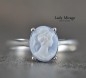 Preview: 925 Silber Ring  Lady Cameo  Verstellbar  Vintage Schmuck  Kamee Silber Schmuck Set Geschenk für Sie