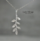 Preview: 925 Silber Kette -   Olivenzweig  - Floral - Naturliebhaber Geschenkidee - Perfektes minimalistisches Geschenk