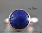 Preview: Lapis Lazuli - 925 Sterling Silber - 14k vergoldet - verstellbarer Ring