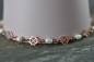 Preview: 925 Silber Armband rosévergoldet- Kleeblatt - Süßwasserperlen - handgemacht - einzigartig - Geschenk für Sie