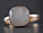 Preview: 925 Sterling Silber - Rosenquarz Ring- Rosévergoldet