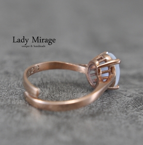 925 Silber Ring - Lady Cameo - rosévergoldet - Vintage Style - Geschenk für Sie - Mother’s Day Gift