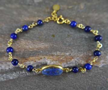 925 Silber - Lapis Lazuli Armband - handgemacht - einzigartig - Geschenk für Sie - Weihnachtsgeschenk