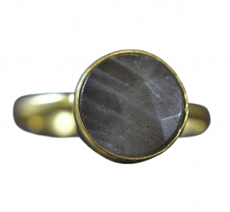 Labradorit- 925 Sterling Silber Ring -  14K vergoldet