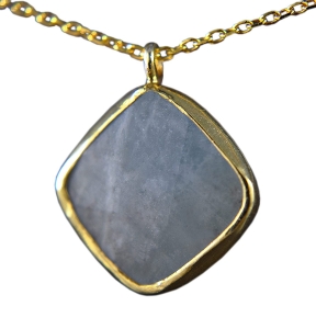 Aquamarin Kette - 925 Sterling Silber - 14K Vergoldet Aquamarin Kette - 925 Sterling Silber - 14K Vergoldet