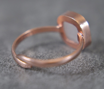 925 Sterling Silber - Rosenquarz Ring- Rosévergoldet 925 Sterling Silber - Rosenquarz Ring- Rosévergoldet