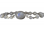 925 Silber - Mondstein Armband