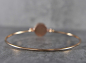 Preview: Green Bangle - Rose Gold Plated Brass - roundshaped