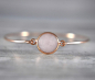 Preview: 925 Sterling Silver - Rose Quartz Ring - Rose Gold