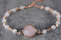 Preview: 925 Silver Rosequartz Bracelet - rose gold plated Preview: 925 Silver Rosequartz Bracelet - rose gold plated