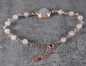 Preview: 925 Silver Rosequartz Bracelet - rose gold plated Preview: 925 Silver Rosequartz Bracelet - rose gold plated