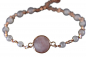 Preview: 925 Silver Rosequartz Bracelet - rose gold plated