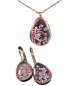Preview: Gift Set with Real Flowers - 925 sterling silver - earrings and necklace - pink Preview: Gift Set with Real Flowers - 925 sterling silver - earrings and necklace - pink