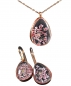 Preview: Gift Set with Real Flowers - 925 sterling silver -  earrings and necklace - pink