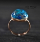 Preview: 925 Sterling Silver - Rose Gold Ring with Real Blue Flowers - Mothers day Preview: 925 Sterling Silver - Rose Gold Ring with Real Blue Flowers - Mothers day