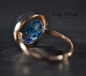 Preview: 925 Sterling Silver - Rose Gold Ring with Real Blue Flowers - Mothers day Preview: 925 Sterling Silver - Rose Gold Ring with Real Blue Flowers - Mothers day