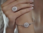 Preview: Bangle silver 925 - zirconia - 14k gold plated - elegant bracelet - bridal bracelet - women's bracelet - handmade - gift - Christmas gift Preview: Bangle silver 925 - zirconia - 14k gold plated - elegant bracelet - bridal bracelet - women's bracelet - handmade - gift - Christmas gift