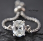 Preview: Chain ring silver - stainless steel - AAA quality zirconia stone - rings - diamond cut - oval - handmade - gift for her - gift ideas Preview: Chain ring silver - stainless steel - AAA quality zirconia stone - rings - diamond cut - oval - handmade - gift for her - gift ideas