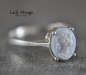 Preview: 925 Silver Ring  Lady Cameo  Adjustable  Vintage Jewelry Set