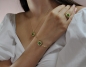 Preview: Zirconia ring silver - 925 - gemstone jade - green - adjustable size - jewelry for weddings - bridal set - elegant jewelry Preview: Zirconia ring silver - 925 - gemstone jade - green - adjustable size - jewelry for weddings - bridal set - elegant jewelry