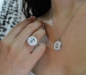 Preview: Mother of Pearl Ring Silver - 925 - Bridal Jewelry - White - Adjustable - Wedding Jewelry - Maritime - Anchor - Gift for Her - Preview: Mother of Pearl Ring Silver - 925 - Bridal Jewelry - White - Adjustable - Wedding Jewelry - Maritime - Anchor - Gift for Her -