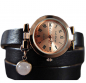 Preview: Rose Quartz Leather Watch - Rose Gold