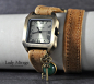 Preview: Sandy Wrap Watch with Jade