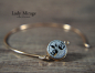 Preview: Tree of Life Rose Gold Plated Bangle with Hematite