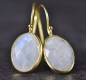 Preview: Moonstone earrings - 925 sterling silver - 14k gold plated