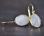 Preview: Moonstone earrings - 925 sterling silver - 14k gold plated