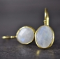 Preview: Moonstone earrings - 925 sterling silver - 14k gold plated