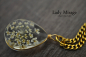 Preview: Real Flowers Necklace -Gold Plated - White Preview: Real Flowers Necklace -Gold Plated - White