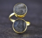 Preview: Labradorite - 925 Sterling Silver- 14K gold- plated Earrings