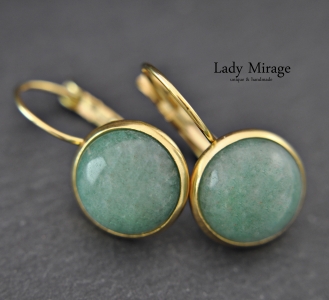 Natural Jade Stainless Steel Gold Hanging Earrings - Lightweight and Elegant - Gift for Her - Zodiac Sign Libra - Spiritual - Meditation Natural Jade Stainless Steel Gold Hanging Earrings - Lightweight and Elegant - Gift for Her - Zodiac Sign Libra - Spiritual - Meditation