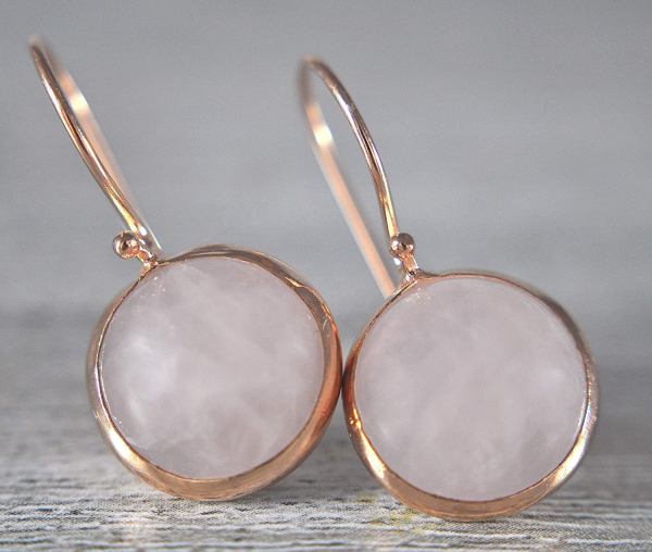 925 Sterling Silver - Rose Quartz Ring - Rose Gold 925 Sterling Silver - Rose Quartz Ring - Rose Gold