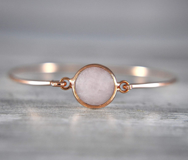 925 Sterling Silver - Rose Quartz Ring - Rose Gold 925 Sterling Silver - Rose Quartz Ring - Rose Gold