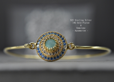 925 Silver Zirconia Bracelet Gemstone Blue Aquamarine Birthstone March Bridal Jewelry Bangle Jewelry Sets for Weddings Handmade 925 Silver Zirconia Bracelet Gemstone Blue Aquamarine Birthstone March Bridal Jewelry Bangle Jewelry Sets for Weddings Handmade