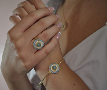 925 Silver Zirconia Bracelet Gemstone Blue Aquamarine Birthstone March Bridal Jewelry Bangle Jewelry Sets for Weddings Handmade 925 Silver Zirconia Bracelet Gemstone Blue Aquamarine Birthstone March Bridal Jewelry Bangle Jewelry Sets for Weddings Handmade