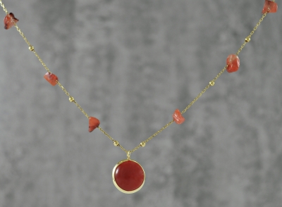 925 Silver - 14k gold filled necklace - Agate - Dainty Necklace - Handmade - Jewelry - Gift 925 Silver - 14k gold filled necklace - Agate - Dainty Necklace - Handmade - Jewelry - Gift