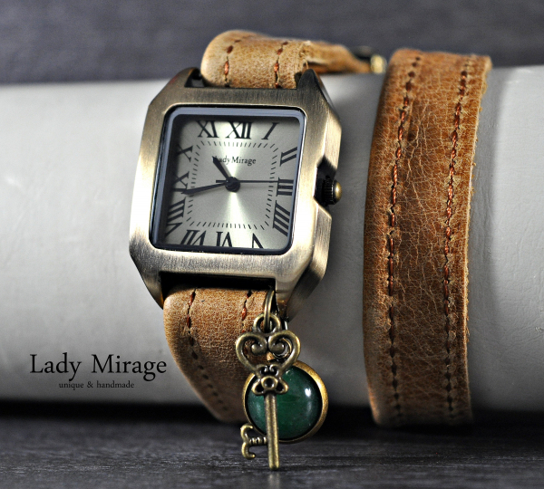 Sandy Wrap Watch with Jade Sandy Wrap Watch with Jade