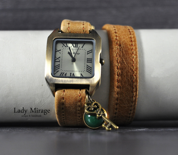 Sandy Wrap Watch with Jade Sandy Wrap Watch with Jade