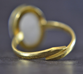 Moonstone 925 sterling silver Ring - 14k gold plated Moonstone 925 sterling silver Ring - 14k gold plated
