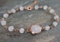 Preview: 925 Silber Rosenquarz  Armband - rosévergoldet - Geschenk für Sie - Brautschmuck - Weihnachtsgeschenk -  Quadrat
