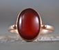 Preview: 925 Sterling Silber Ring - rosévergoldet - Größenverstellbar - Edelstein Achat - Oval - Geschenk für Sie - Schmuck - Weihnachtsgeschenk