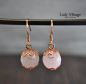 Preview: 925 Sterling Silver Rose Quartz Earrings - Rose Gold