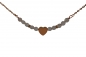 Preview: Minimalist rose quartz necklace with heart - stainless steel - romantic - love - 45 cm - gift for her