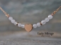Preview: Minimalist rose quartz necklace with heart - stainless steel - romantic - love - 45 cm - gift for her