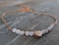 Preview: Minimalist rose quartz necklace with heart - stainless steel - romantic - love - 45 cm - gift for her