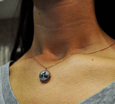 Tree of Life Rose Gold Plated Necklace with Hematite